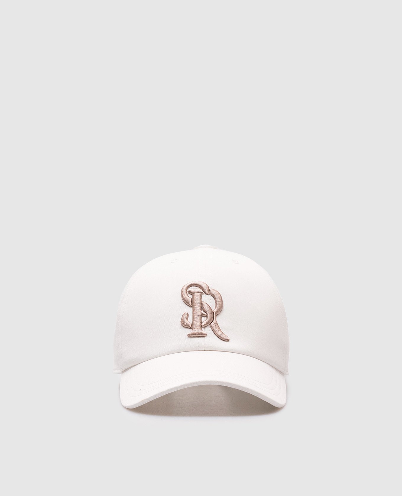 

White cap with embroidered monogram logo Stefano Ricci