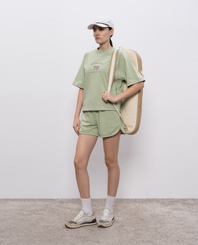 Brunello Cucinelli Green T-shirt with embroidery MD869VE510