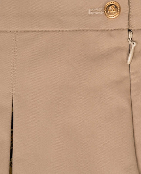 Versace Children's beige pleated skirt Barocco Foulard 10204851A14822