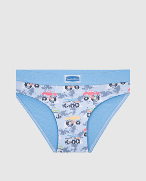 RiminiVeste Children's blue Gasolino briefs with a print U3713