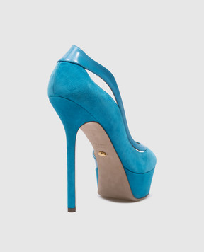 Sergio Rossi Blue suede shoes A59360