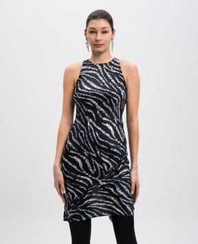 The Attico Black mini dress with branded print silk 250WCA00389VSE001PR