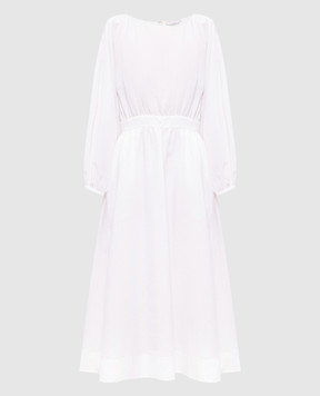 Gabriela Hearst Ahmose white linen midi dress 3254287LA003