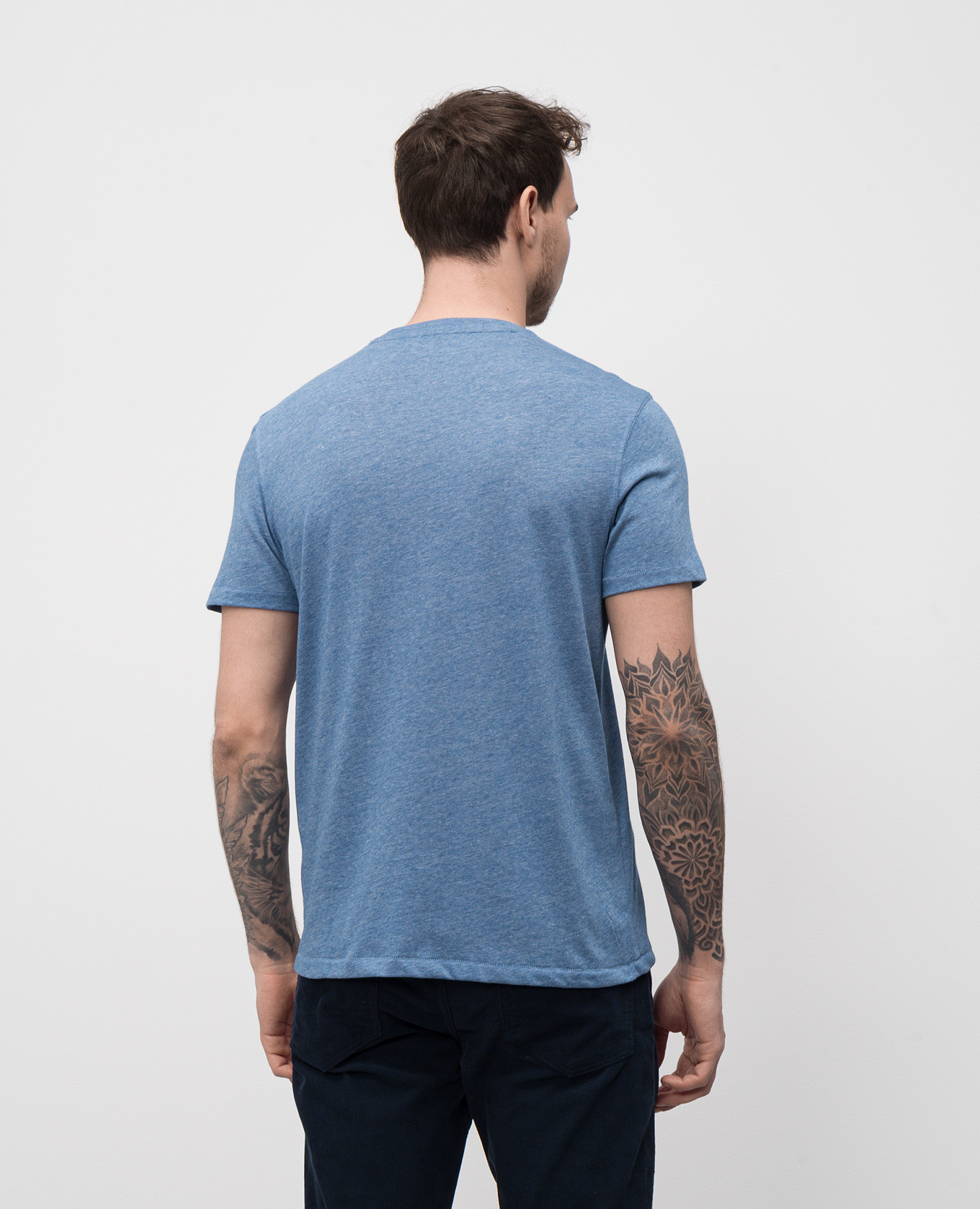 

Blue T-shirt with embroidered monogram logo Tom Ford, Light blue