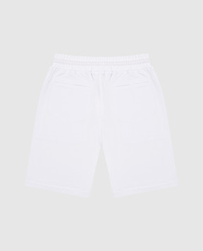Brunello Cucinelli Children's blue shorts with logo emblem BE854E386C