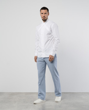 Off-White Blue pants with wool OMCO020F23FAB001