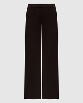Dondup Brown Flora pants with wool DP807OS0120D002O
