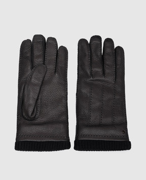 Stefano Ricci Brown deerskin gloves M5G4300010BCSK