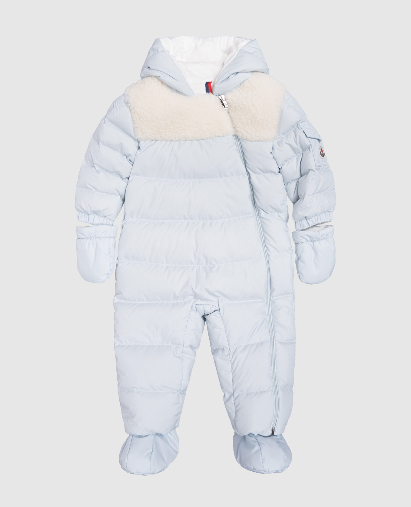 Children's blue down overalls indro moncler enfant