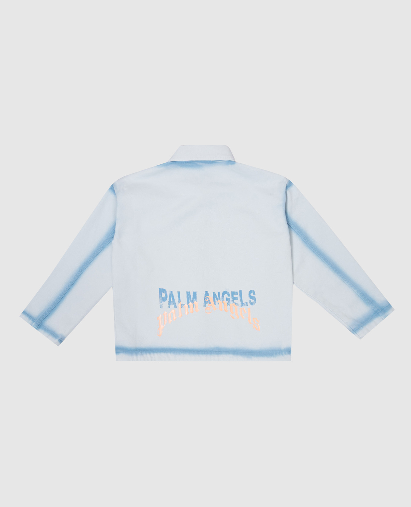 

Children's blue denim jacket with logo Palm Angels, Light blue