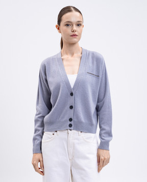 Peserico Gray cashmere cardigan A99289F12K9010B