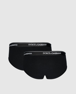 Dolce&Gabbana Set of black briefs with logo M9C03JONN95