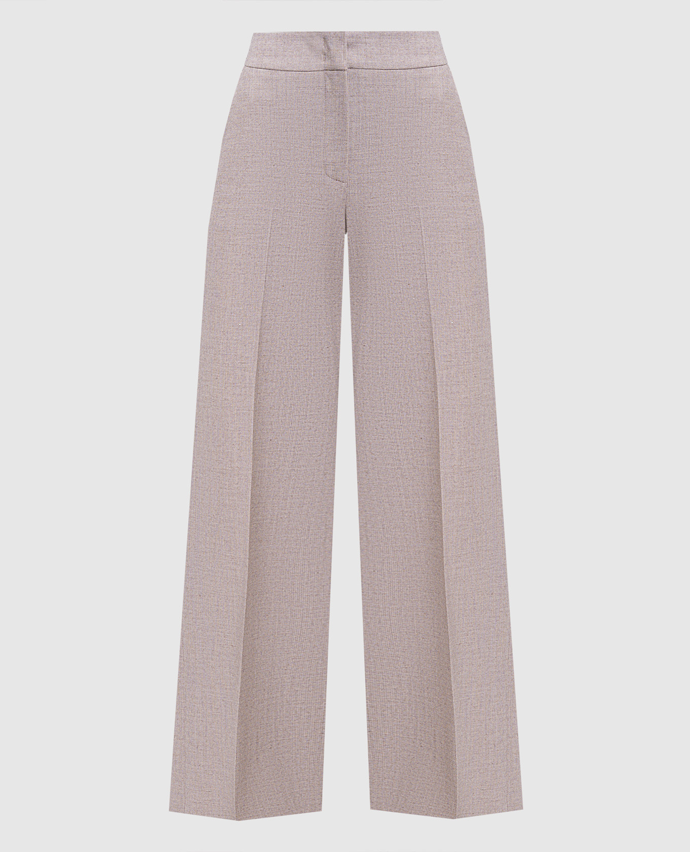 Beige checked wool pants Peserico