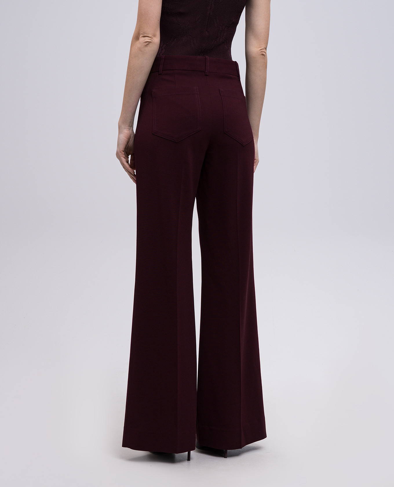 

Alina burgundy wool pants Victoria Beckham