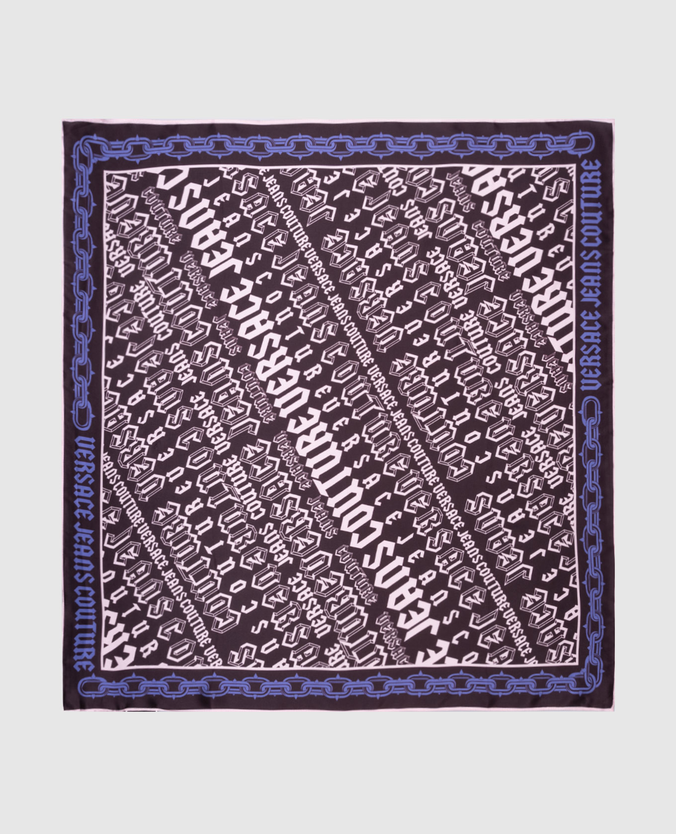 

Chain Logomania purple silk scarf Versace Jeans Couture, Violet