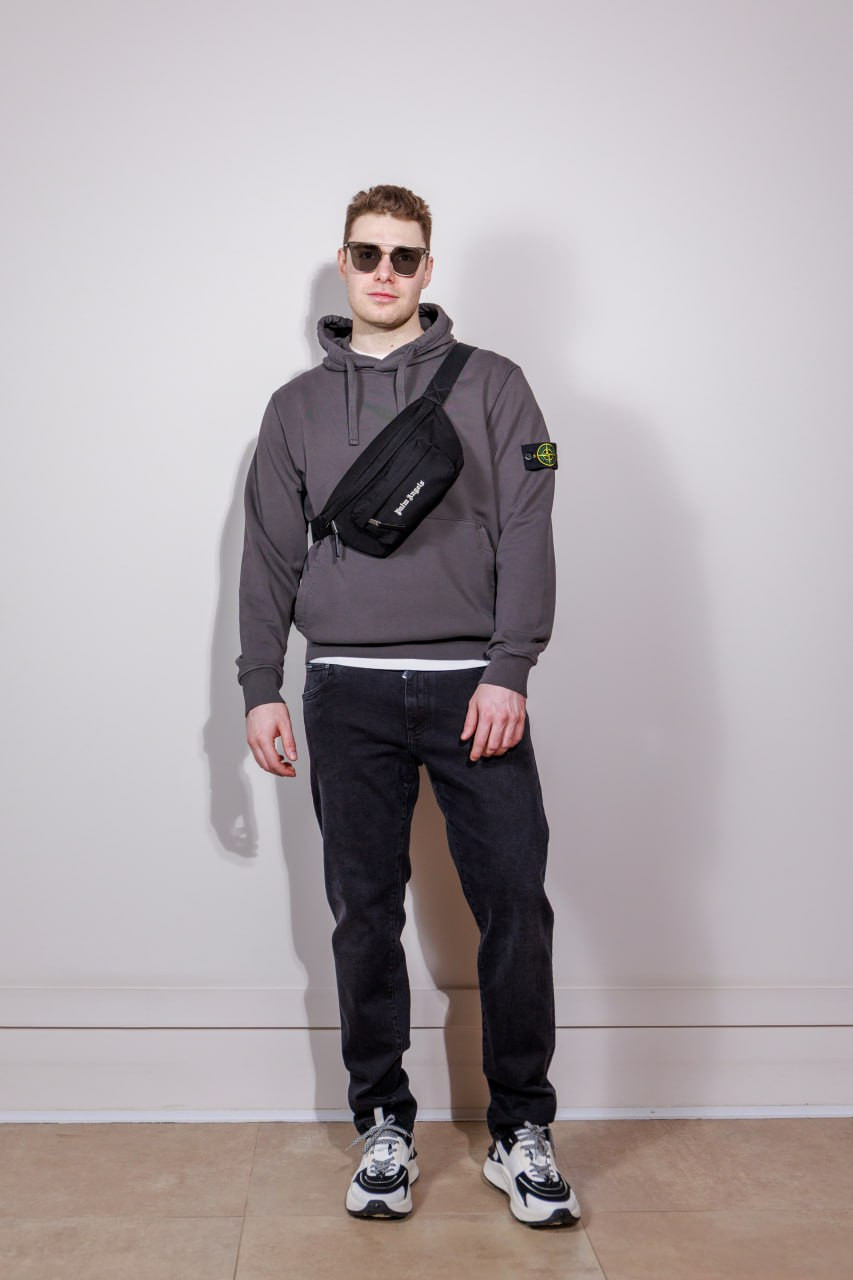 

Grey hoodie with logo patch Stone Island