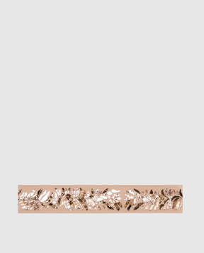 Vionnet Beige silk belt with appliqué ACVAE13007T1003