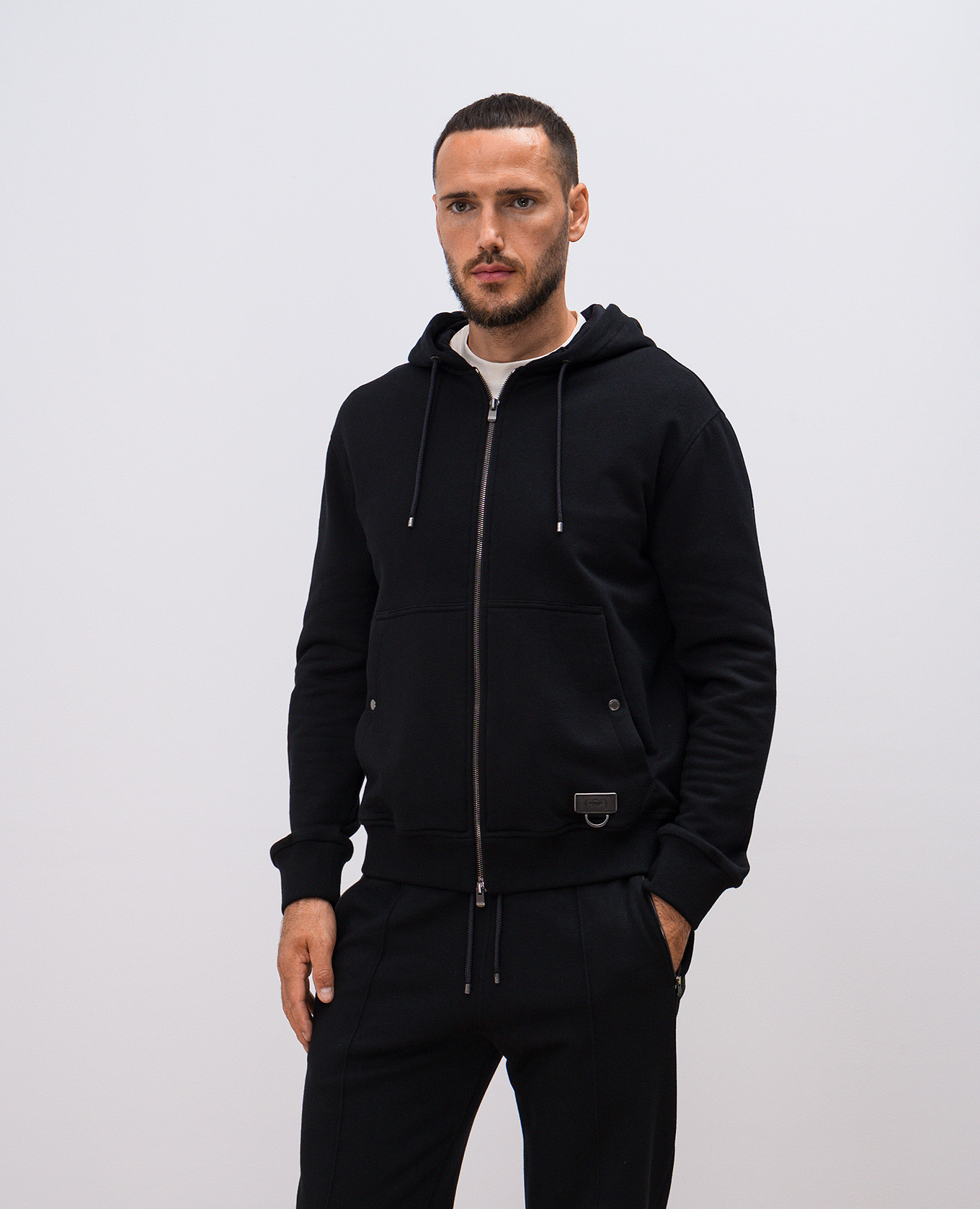 Black sports jacket with cashmere Agnona 3