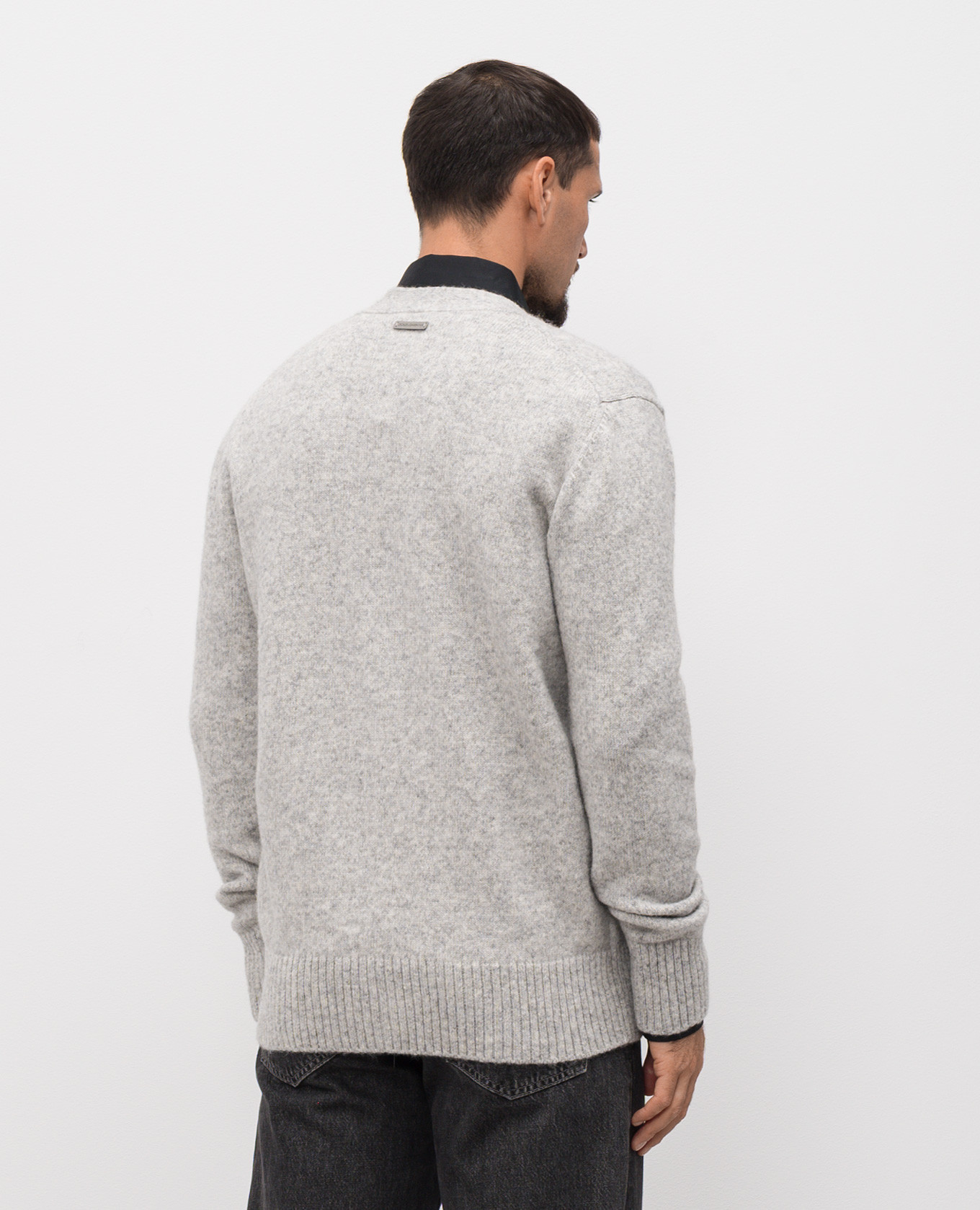 Gray alpaca wool cardigan Dolce&Gabbana 4