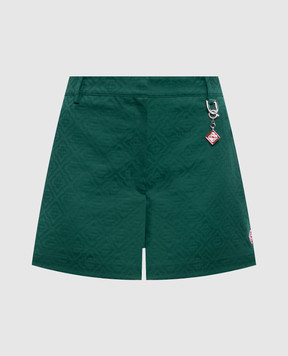 Casablanca Green shorts with emblem pattern WPF25TR33901