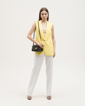 Twinset Yellow vest with linen 241TT2102