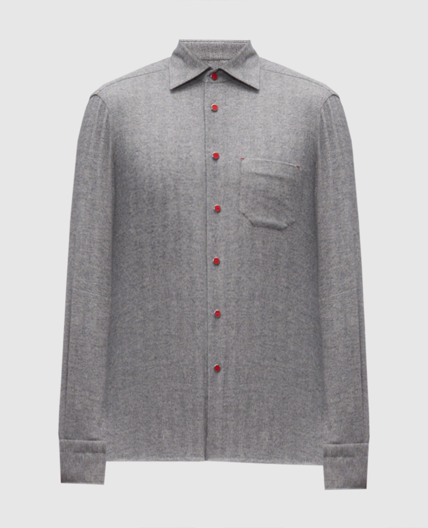 Gray button-down shirt Kiton
