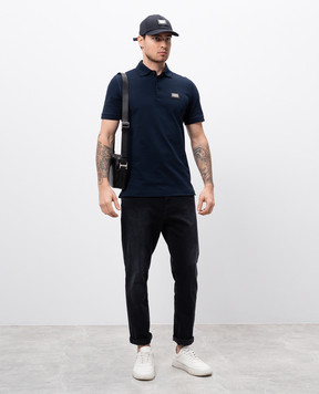 Dolce&Gabbana Blue polo shirt with logo G8PL4TG7F2H
