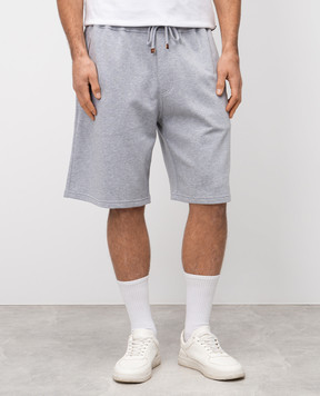 Brunello Cucinelli Grey melange shorts MW8633318G