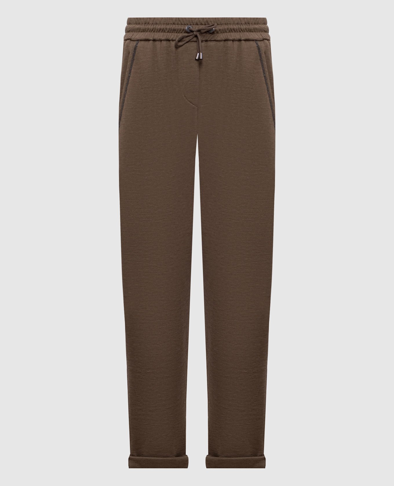 

Brown sweatpants with monil chain Brunello Cucinelli