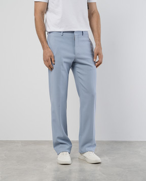 Off-White Blue pants with wool OMCO020F23FAB001