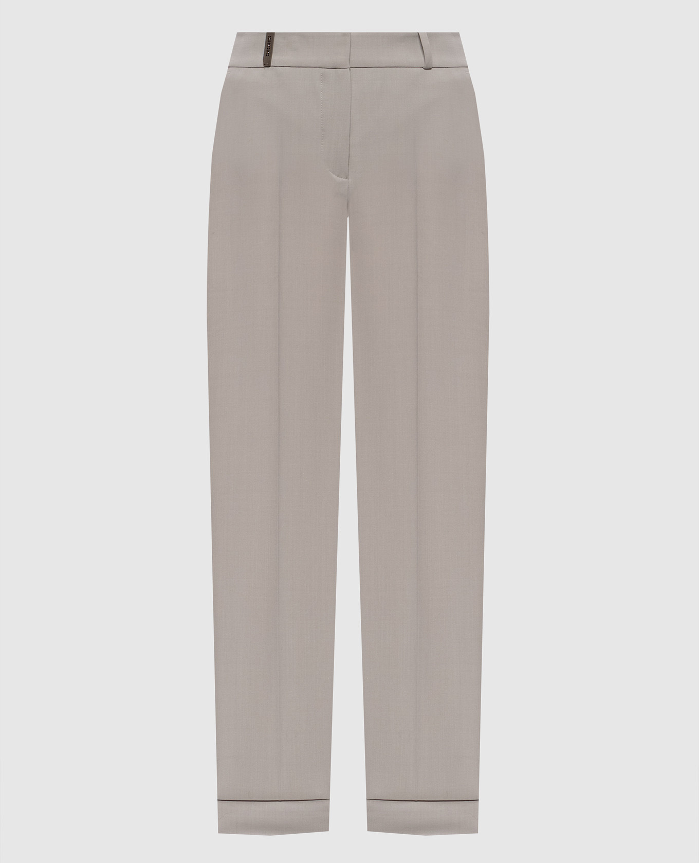 Gray pants with brand patch Peserico