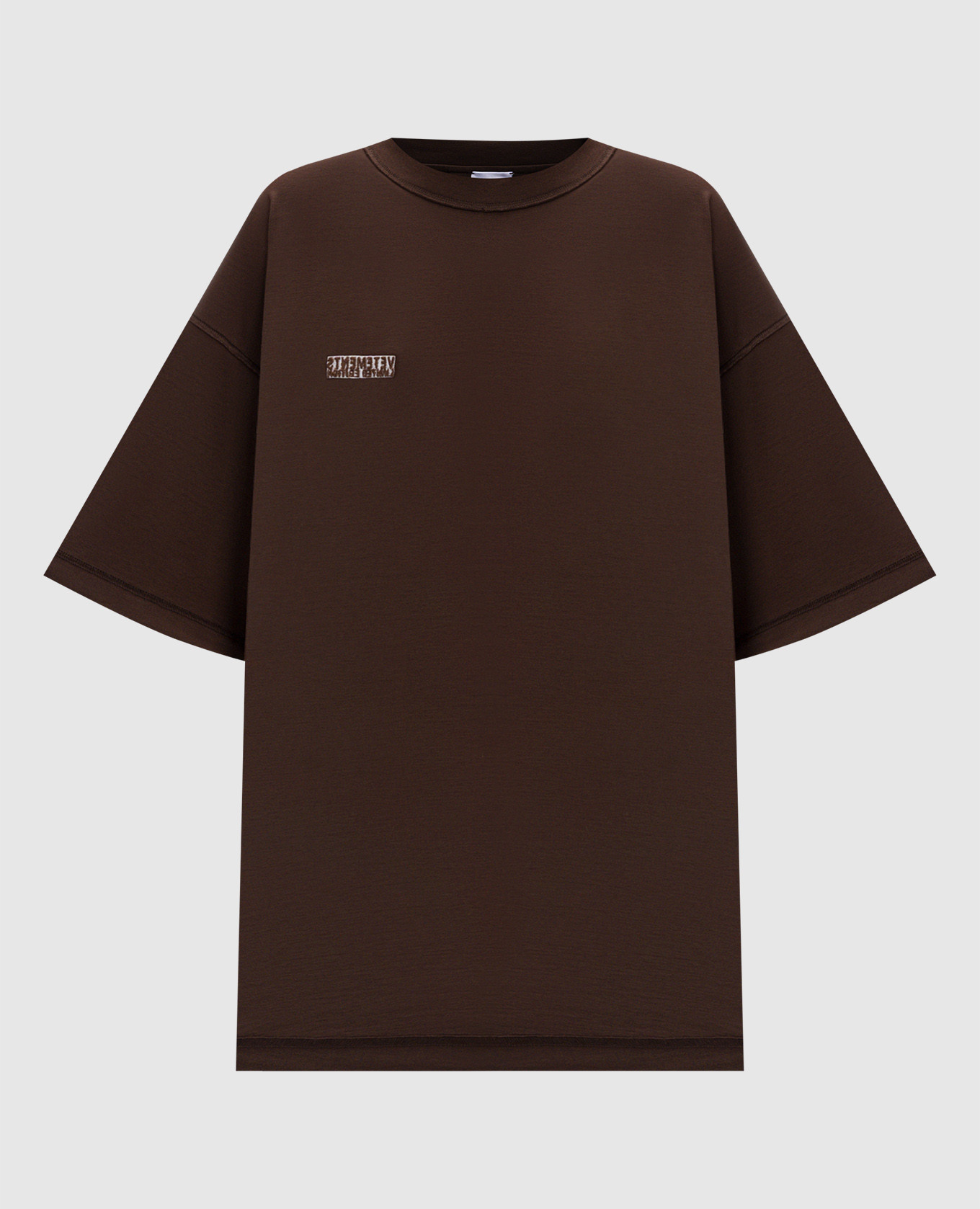 Brown t-shirt with a reverse effect vetements