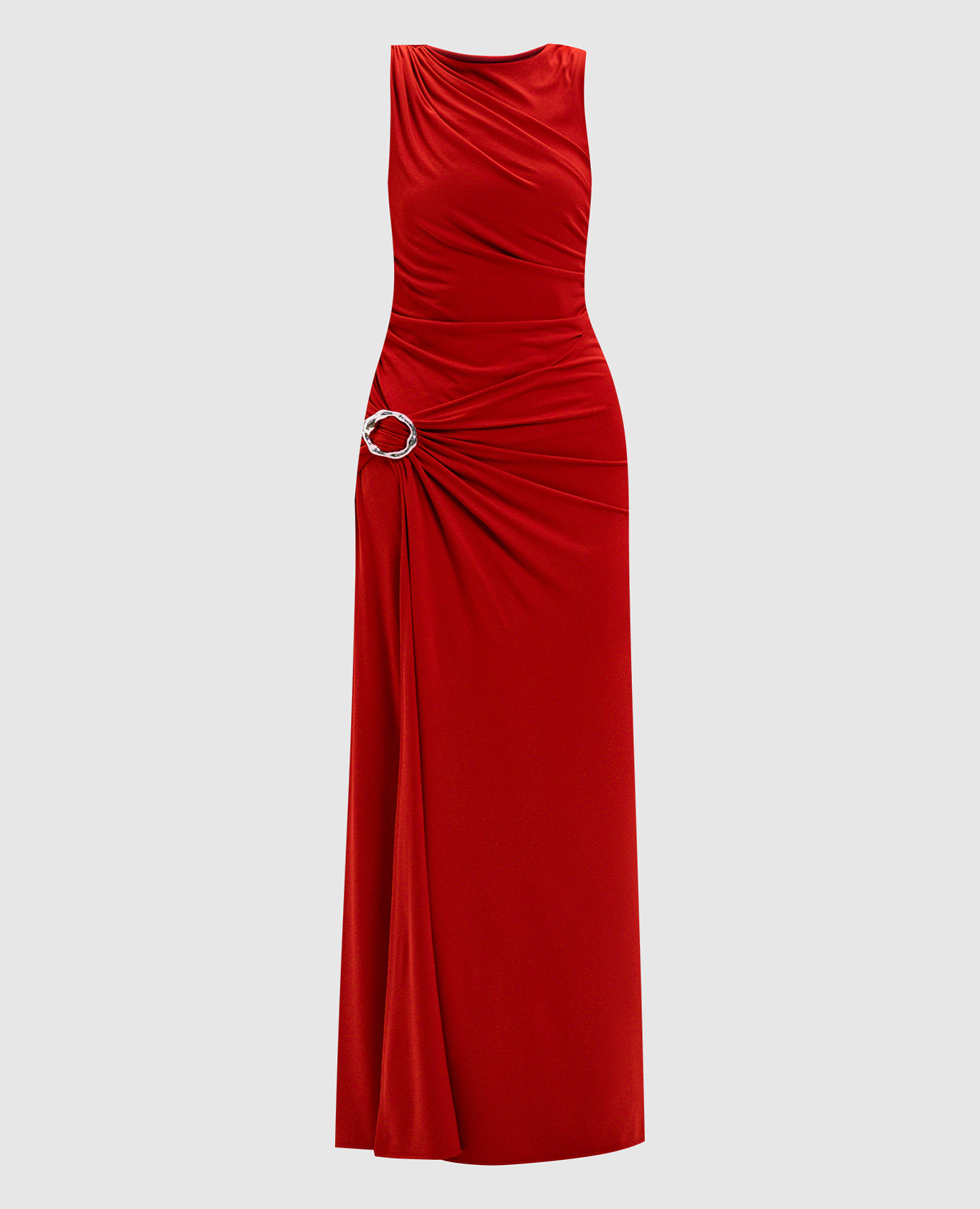 

Red maxi dress with drape Simkhai
