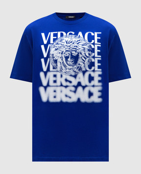 Versace Blue Medusa Medallion T-Shirt 10133021A12439