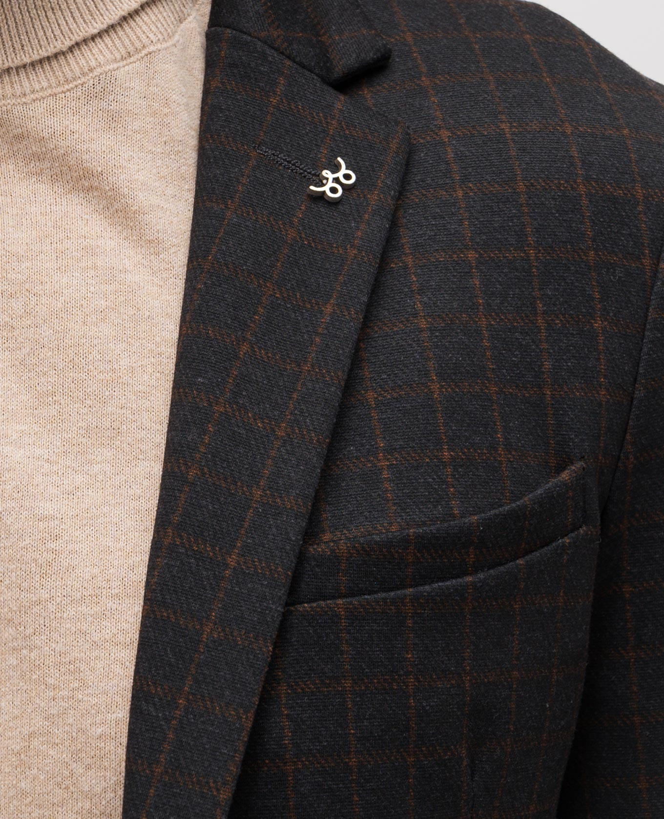 

Brown checked jacket Bicolore