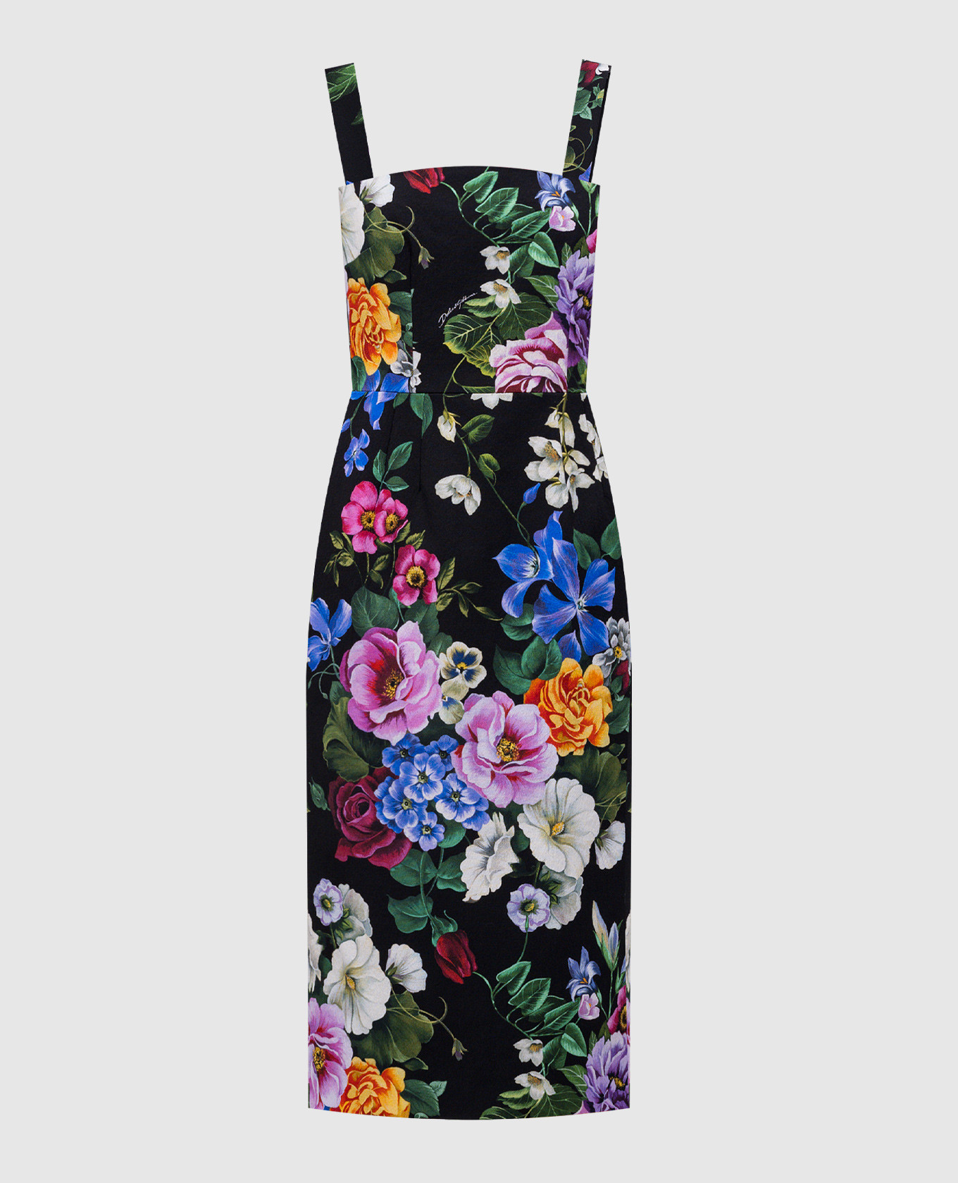 

Black floral print midi dress Dolce&Gabbana