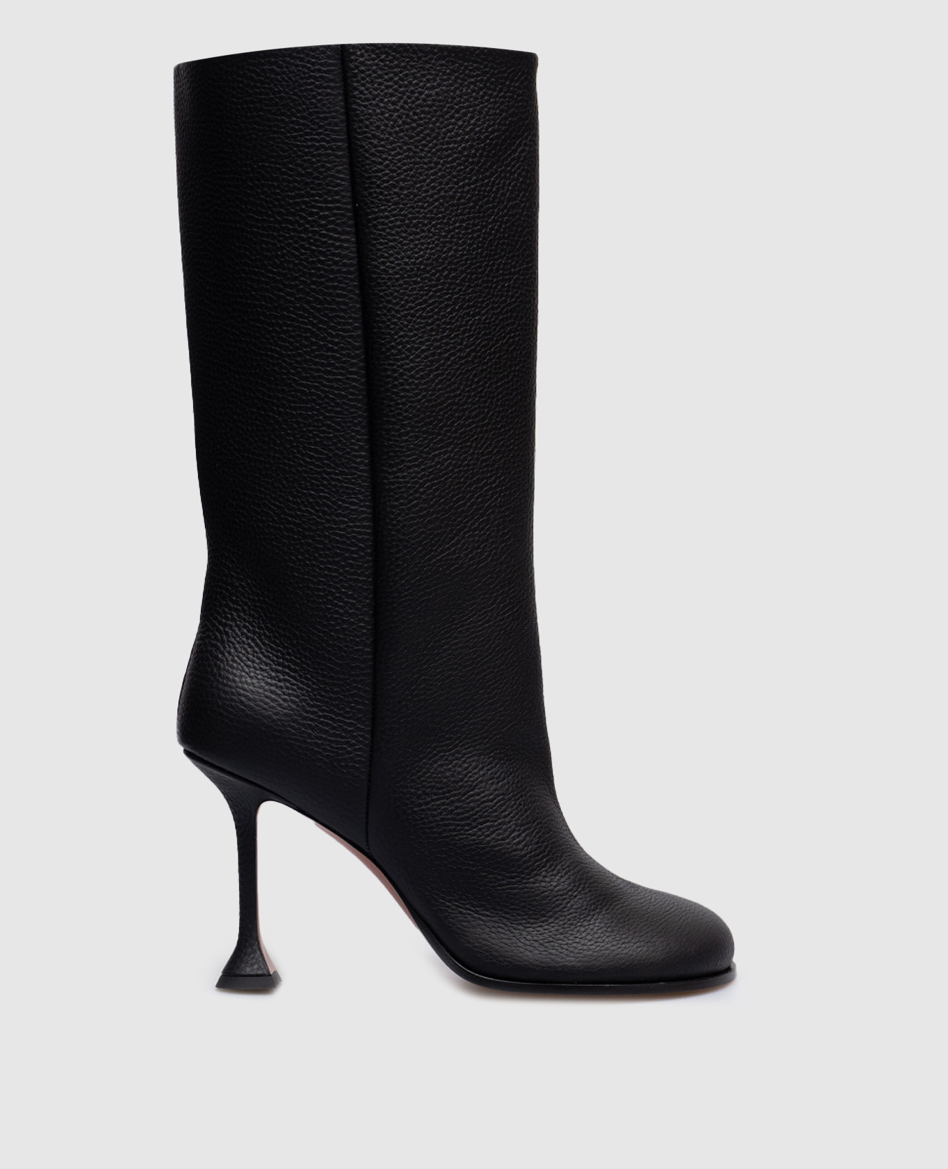 

Liya black leather boots Amina Muaddi