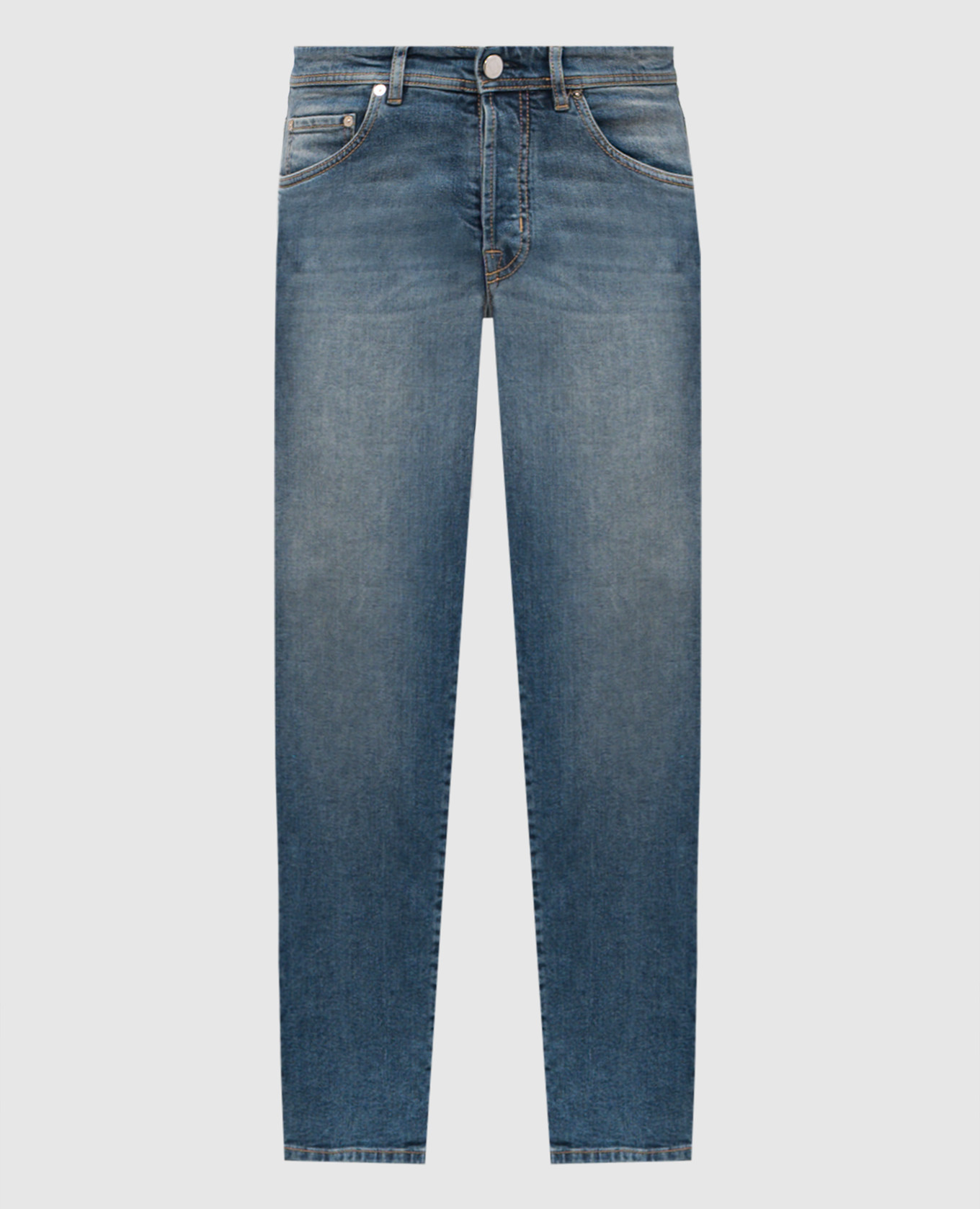 Blue jeans with a worn effect Peserico