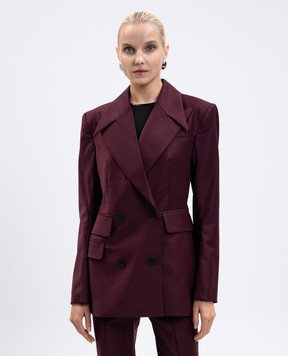 Materiel Burgundy double-breasted jacket with wool PF25N2279BZBK