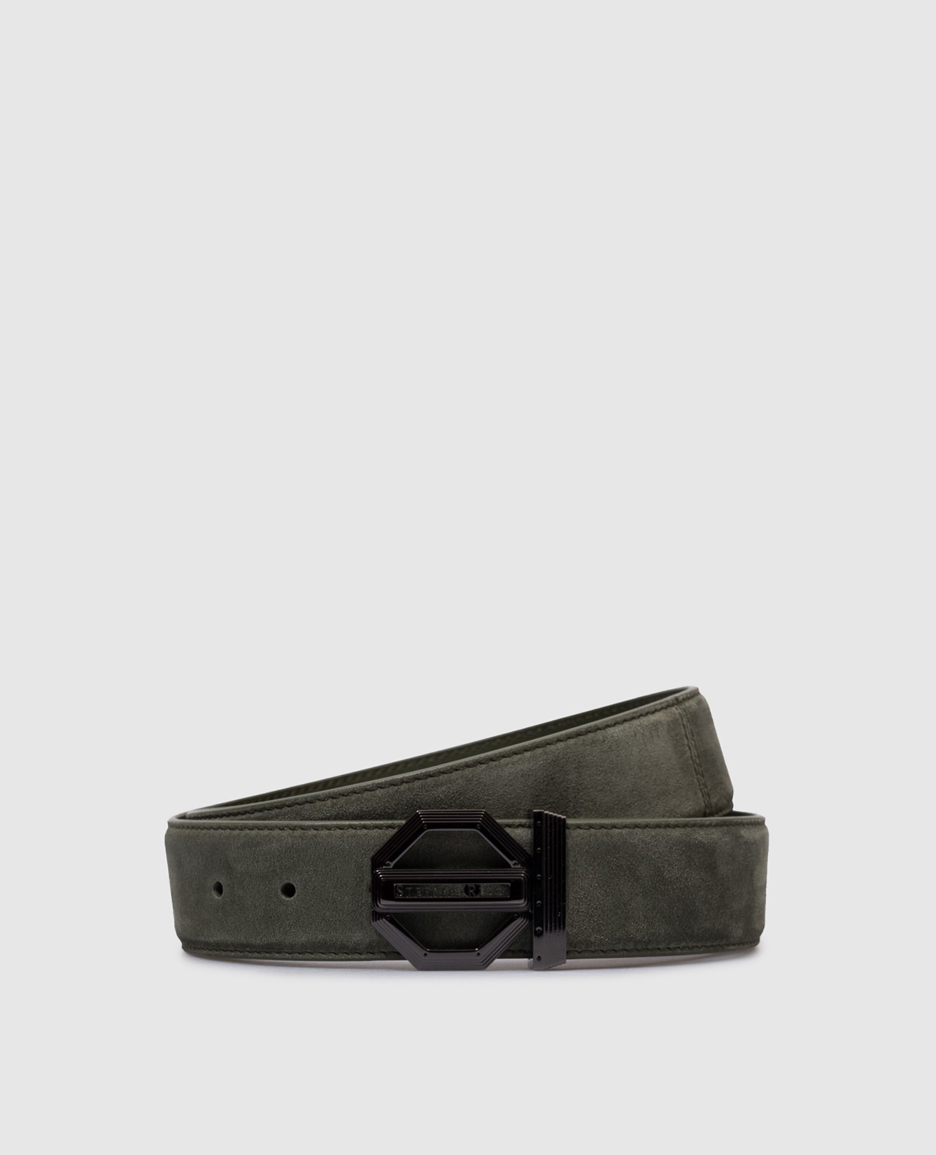 

Green suede belt with logo Stefano Ricci