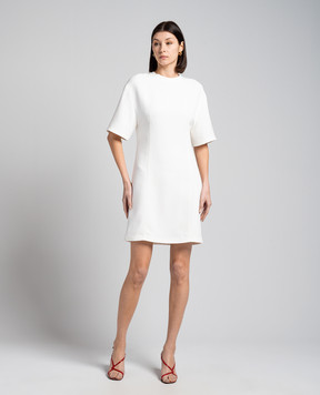 Valentino Structured Couture white sheath dress 4B0VA8Q58HF