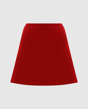 David Koma Red velour mini skirt PF25DK54S