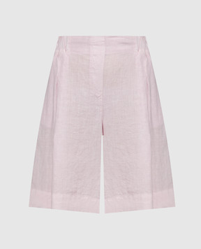 ANNECLAIRE Pink linen shorts D0691405