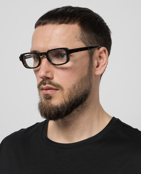 Kuboraum Brown frame for glasses N12 with tortoiseshell effect KRON12TS000000OP
