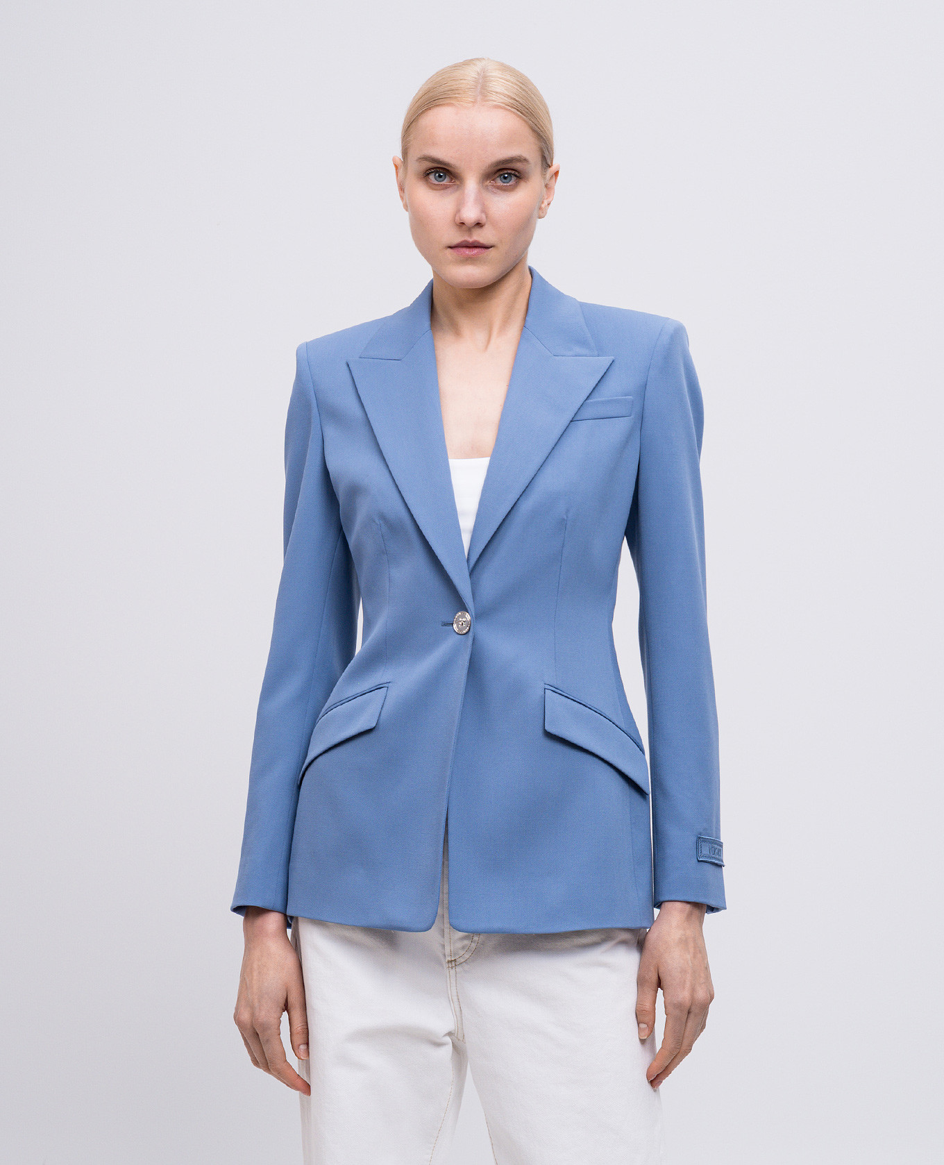 

Blue wool jacket Versace, Light blue