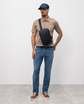 Stefano Ricci Blue jeans with logo patch MST52B2260T0186