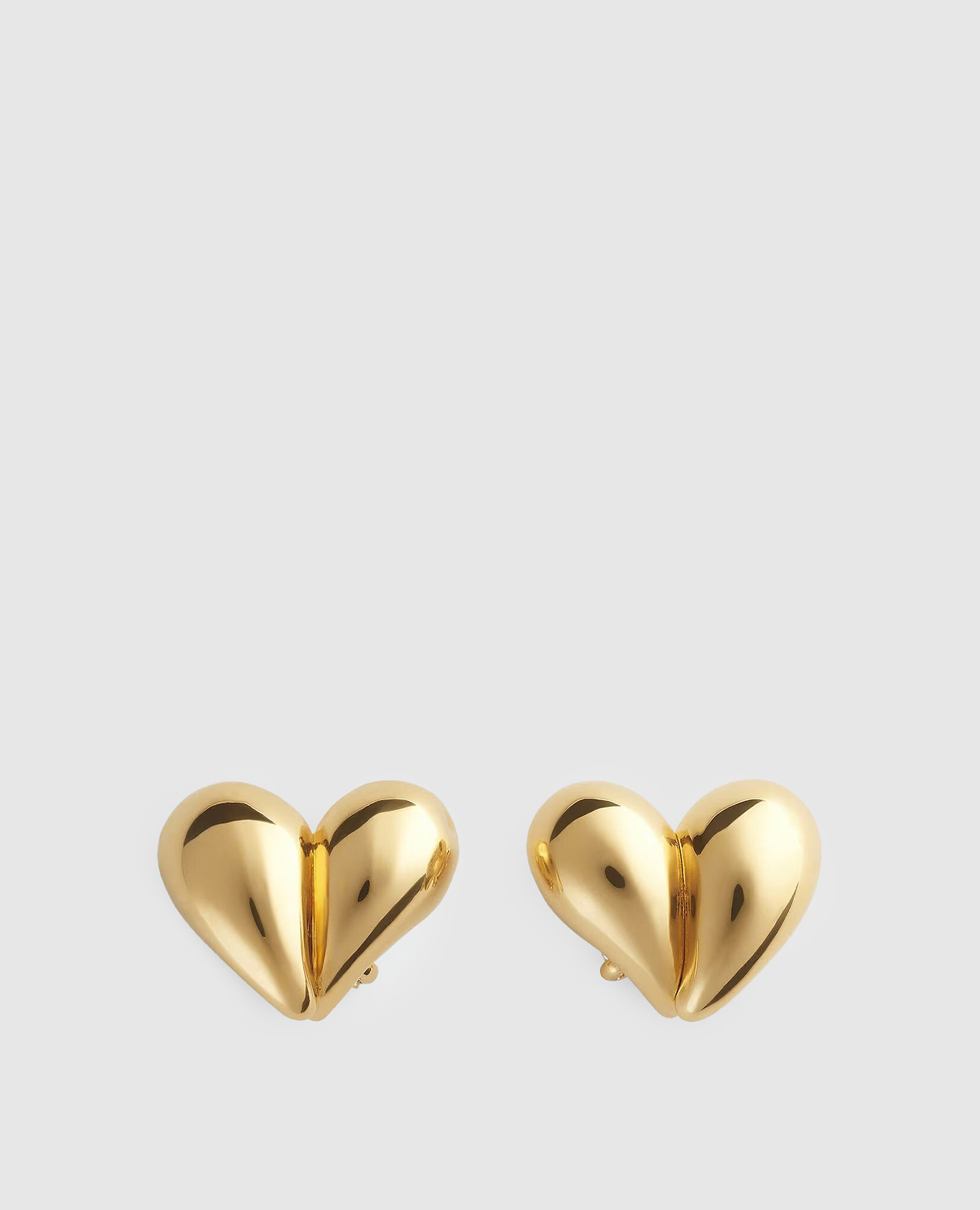 

Heart-shaped silver clips with 18k gold plating Bottega Veneta, Golden