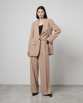 Gauchere Brown double construction wool jacket M12402440321