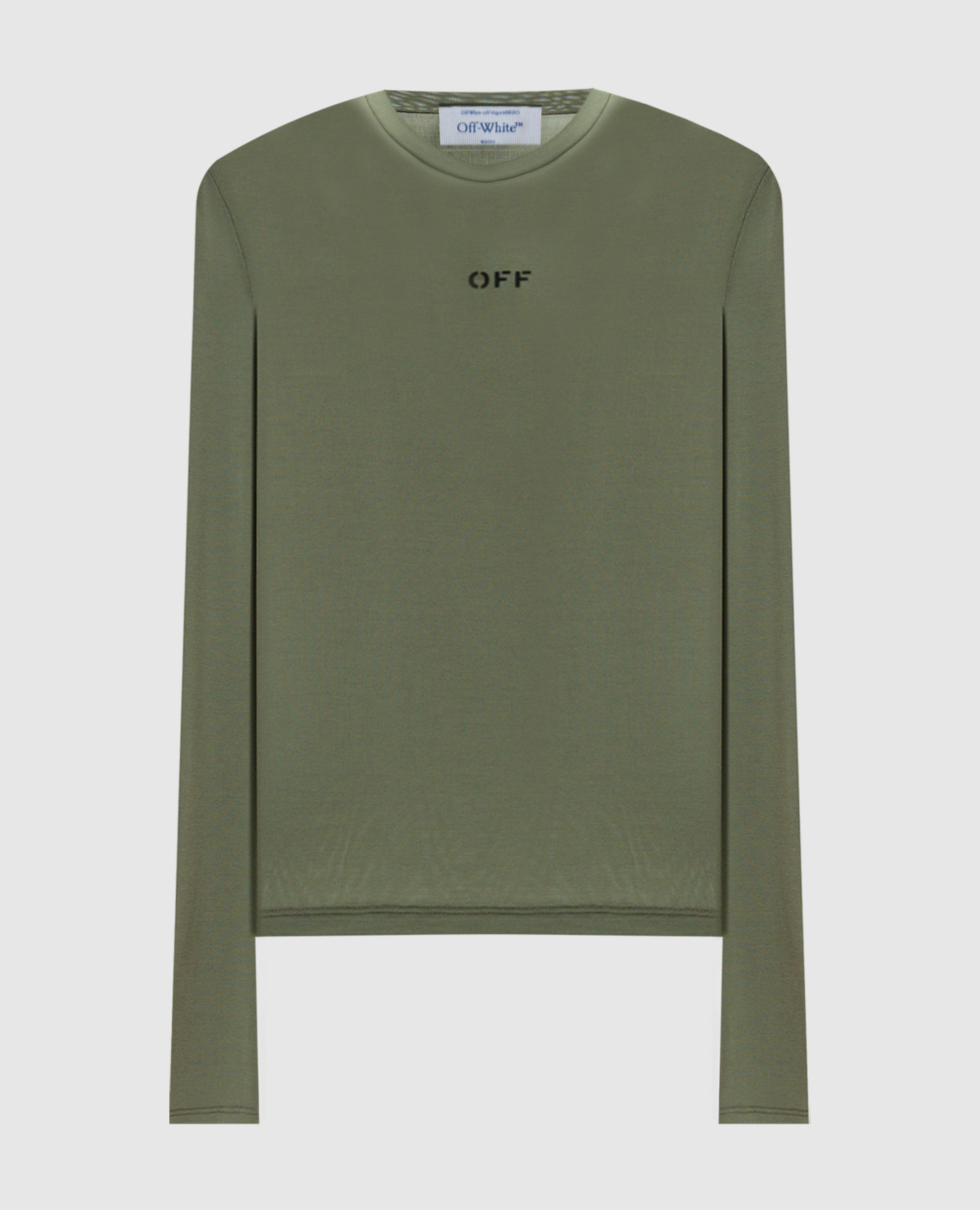 Green longsleeve with off logo print off-white