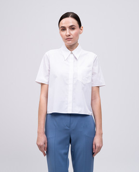 Versace White cropped shirt with logo 10199541A13878